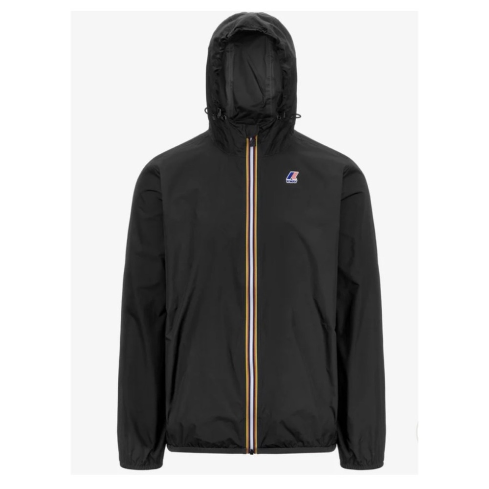 NWOT K-WAY Claude LE VRAI 4.0 Packable Hooded Jacket in Black Size S Unisex
